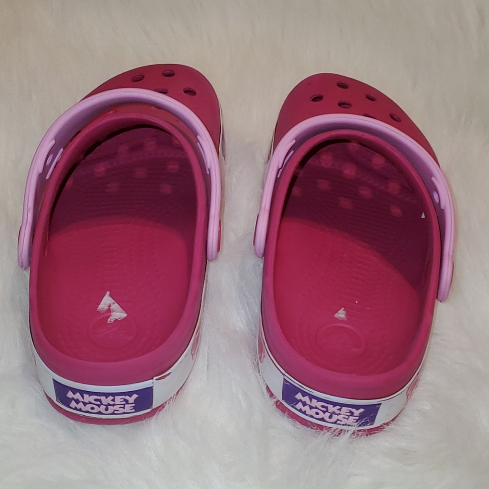 Crocs Kids Mickey Mouse Size 1 Pink sandals - Picture 4 of 9